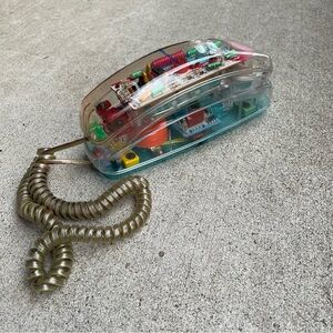 Vintage Bell South Model 6913 Clear Phone Retro See Through Colorful WORKS
